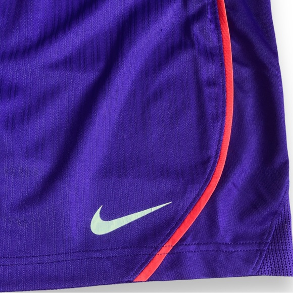 Nike Purple Swoosh Striped Athletic Workout Sports Shorts - Picture 6 of 16